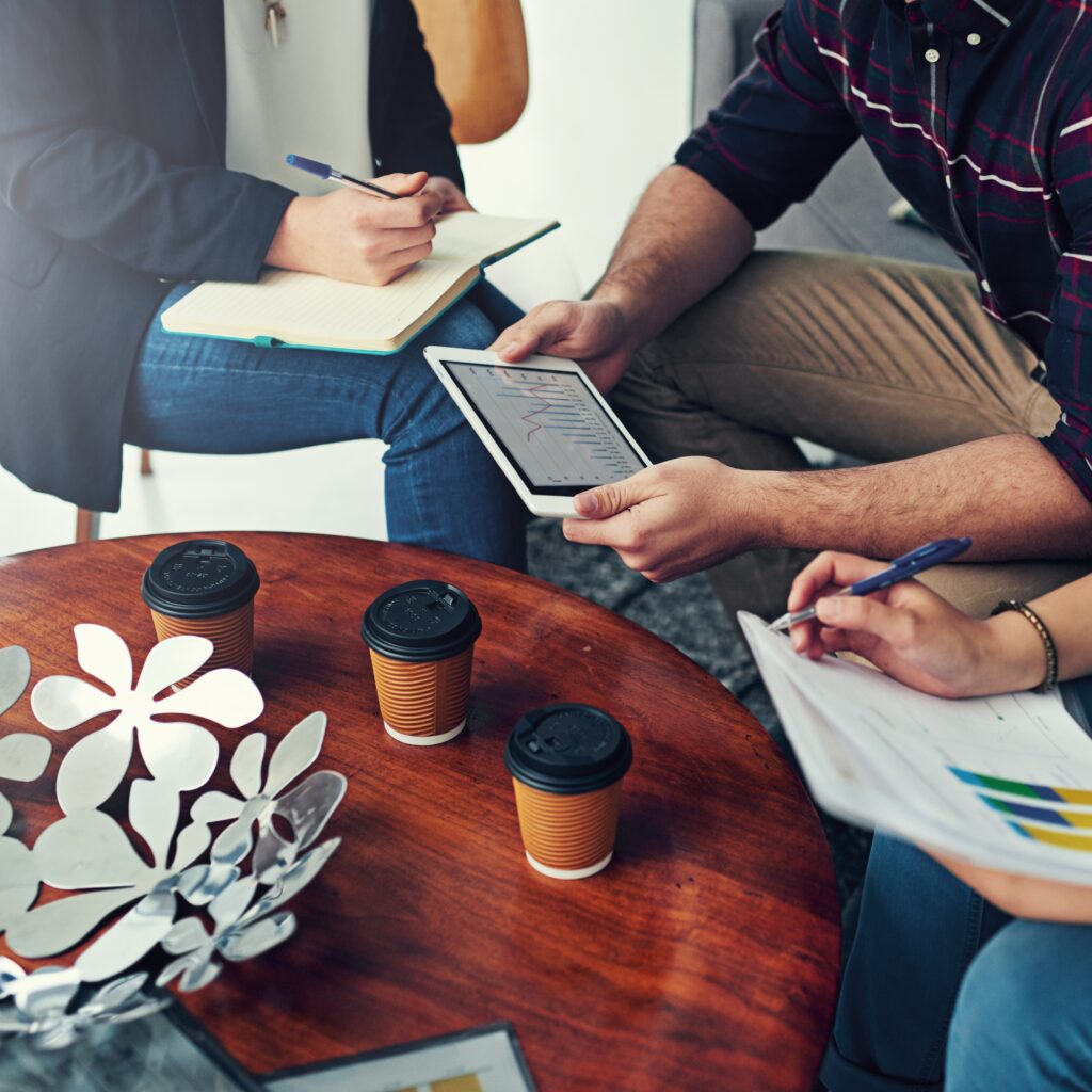 Cropped shot of a group of colleagues having a meeting in a modern office